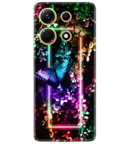 Infınix Note 30 Kılıf Silikon Desen Özel Seri Butterfly Neon 1684