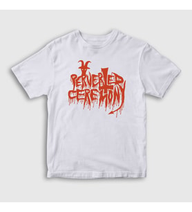 Presmono Unisex Çocuk Beyaz Logo Perverted Ceremony T-Shirt 428242tt