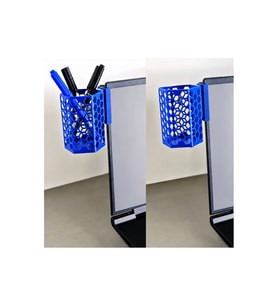 Alvera Monitor Kalemlik – 3D Baskı Petek Desenli Laptop Kenar Altıgen Kalemlik-Mavi