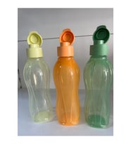 Portakal, yeşil, sarı 500 ml 3'lü Çocuklar için renkli suluk seti