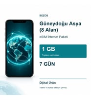 Güneydoğu Asya (8 Alan) eSIM İnternet Paketi 1 GB 7 Gün
