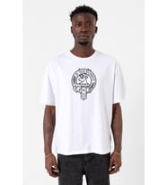 Outlander Je Suis Prest Beyaz Erkek Oversize Tshirt