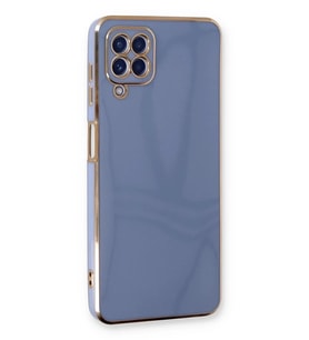 Mey İthalat® Samsung Galaxy A22 Kılıf Volet Silikon - Mavi