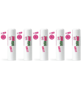 Sebamed Dudak Koruyucu Bakım Kremi Stick 30 SPF 4.8GR (Çatlamış ve Hassas Nemlendiricili) (5 Li Set) (Beyaz)