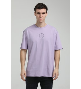Bisiklet Yaka Lila Slim Fit Tişört 23SSM20333