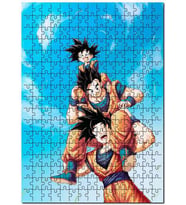 Cakapuzzle Goku Gohan y Goten Görseli Puzzle Yapboz MDF (Ahşap) (120 Parça)