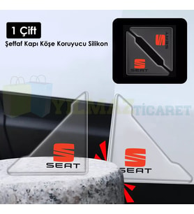 Seat Logo Kapı Kenar Köşe Koruyucu Çarpma Çizilme Önleyici Silikon Şeffaf Damla Etiket 1 Çift