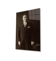 Atatürk Cam Tablo 4mm Dayanıklı Temperli Cam, Atatürk Glass Wall Art (Çok Renkli)