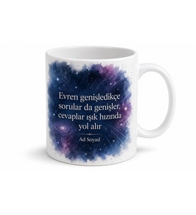 Astrofizikçiye Hediye Evrenin Genişlemesi Işık Yılı Yıldız Doğumu Baskılı Kupa Bardak