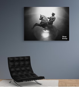 Kişiye Özel İsimli  Mustafa Kemal Atatürk  Tasarımlı Yeni İş ,Ofis Hediyesi Kanvas Tablo 30x50 cm