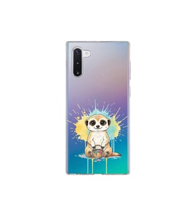 Samsung Galaxy Note 10 ile Uyumlu Splash Mirket Tasarımlı Şeffaf Silikon Kılıf