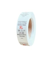 Örenler Plastik 2 cm Bez Beden Yıkama Yaka Etiketi (500'lü Rulo) XL