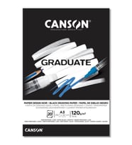 Canson Graduate Siyah Çizim Blok 120 gr. A3 20 yp. 