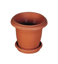 Omnipazar SY-5930 Kahverengi Yuvarlak Antik Saksı Takımı 76 lt No 6