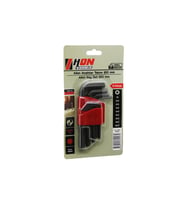 9PCS SİYAH KISA - DÜZ 120MM ALYAN ALLEN ANAHTAR TAKIMI BRKT-702279 (4767)