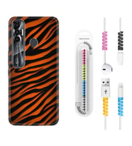 Tecno Spark 6 6 Go 8C 8 Pro 7 7 Pro Kılıf Kablo Koruma Spiral Silikon Leopar Yeni 1676