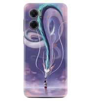 Xiaomi Redmi Note 11E Kılıf Silikon Desen Özel Seri Kız ve Ejderha 1742