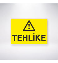 Tehlike 21x28 Arkası Yapışkanlı Levha