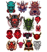 Kuru Kafa Şeytan Sticker Set 14 Parça Telefon, Tablet, Defter, Laptop Sticker