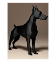 Doberman Dekoratif Heykel – Modern Köpek Figürlü Ev & Ofis Dekoru