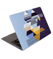 McStorey Macbook Air M1 ile Uyumlu Kılıf HardCase A1932 A2179 A2337 Tangram01NL (Siyah)