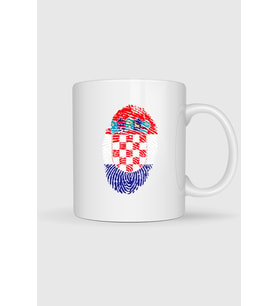 Hırvatistan Logosu Ve Bayrağı Tasarımlı Kupa Bardak