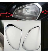 Hyundai Tucson Uyumlu 2004 2014 Ön Far Kaplama ABS Krom Parça
