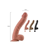 Ultra Realistik Ten Rengi 33cm Kıvrımlı Dildo Ten Hissiyatında