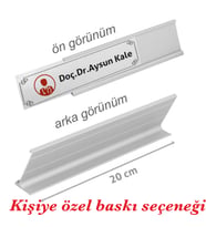 REZERVE  MASA ÜZERİ UYARI LEVHASI (Gümüş)