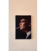Cillian Murphy Portreli Natürel Tasarım Ahşap Çerçeve Ev İşyeri Ofis Duvar Kanvas Tablo PRT3 (Çok Renkli)