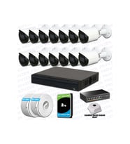 Provzen Dahua 14 IP Kameralı 1440P Gece Görüşlü Güvenlik Kamerası Seti