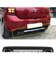 Dacia Sandero Gri Difüzör Çiftli Kare Egzoz Görünümlü D Tip Difizör