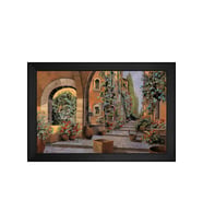 Manzara Temalı Kanvas Tablo 50 x 70 cm Siyah Çerçeve