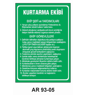 İŞ GÜVENLİĞİ UYARI LEVHASI 1 ADET PVC 21 X 29CM