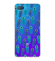 PrintiFy Xiaomi Mi 8 Lite ile Uyumlu 1mm Slim Fit Nazar Boncuğu 4 Baskılı Şeffaf  Kılıf