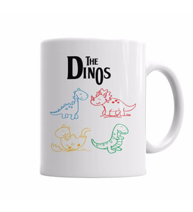 The Dinos White Dinozorlar Kupa Bardak Porselen