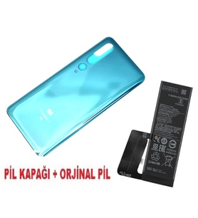 Tkgz Xiaomi Mİ 10 Arka Kapak Batarya Pil Kapağı 5G + PİL (CAM) MAVİ