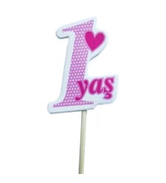 20li 1 Yaş Cupcake Kürdanı Pembe 9cm-