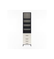 Hyperion Dolap 4 Raflı 4 Çekmeceli 60x44x243 Antrasit-Aytaşı