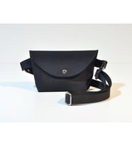 Siyah Denim Siyah Astar Mini Bag Bel Çantası