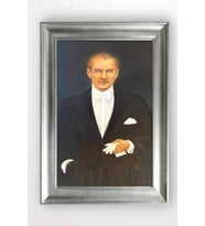 Gümüş Çerçeveli Atatürk Tablo cv657