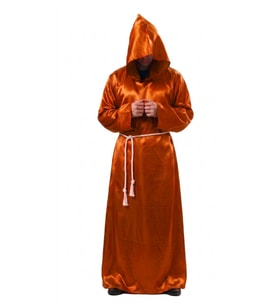 Halloween Büyücü Kostümü Yetişkin Turuncu