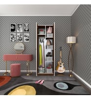 Kenzlife gardırop 2 kapılı kapaklı leylak cvz 173*60*42 gardolap dolap ofis