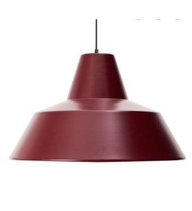 Retro Metal Sarkıt Avize Rustik Tekli Sarkıt Bordo İçi Beyaz Cafe Mutfak Aydınlatma 30 cm