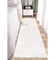 HaLıFoRuM DÜZ KREM RENK KAYMAZ TABANLI YIKANABİLİR KORİDOR HALISI İPEKSİ HY-878