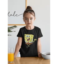 Süngerbob Baskılı Unisex Çizgi Film Çocuk Tişört (1-12 YAŞ)