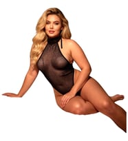 Fantezi File Kelepçeli İpli Tanga Bodysuit