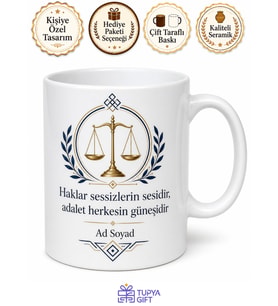 İnsan Haklarını Savunanlara Adalet Özgürlük Evrensel Değerler Kupa Bardak Hediye