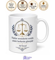 İnsan Haklarını Savunanlara Adalet Özgürlük Evrensel Değerler Kupa Bardak Hediye