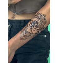 Caş Dekorasyon Gül Figürlü Geçici Dövme Tattoo